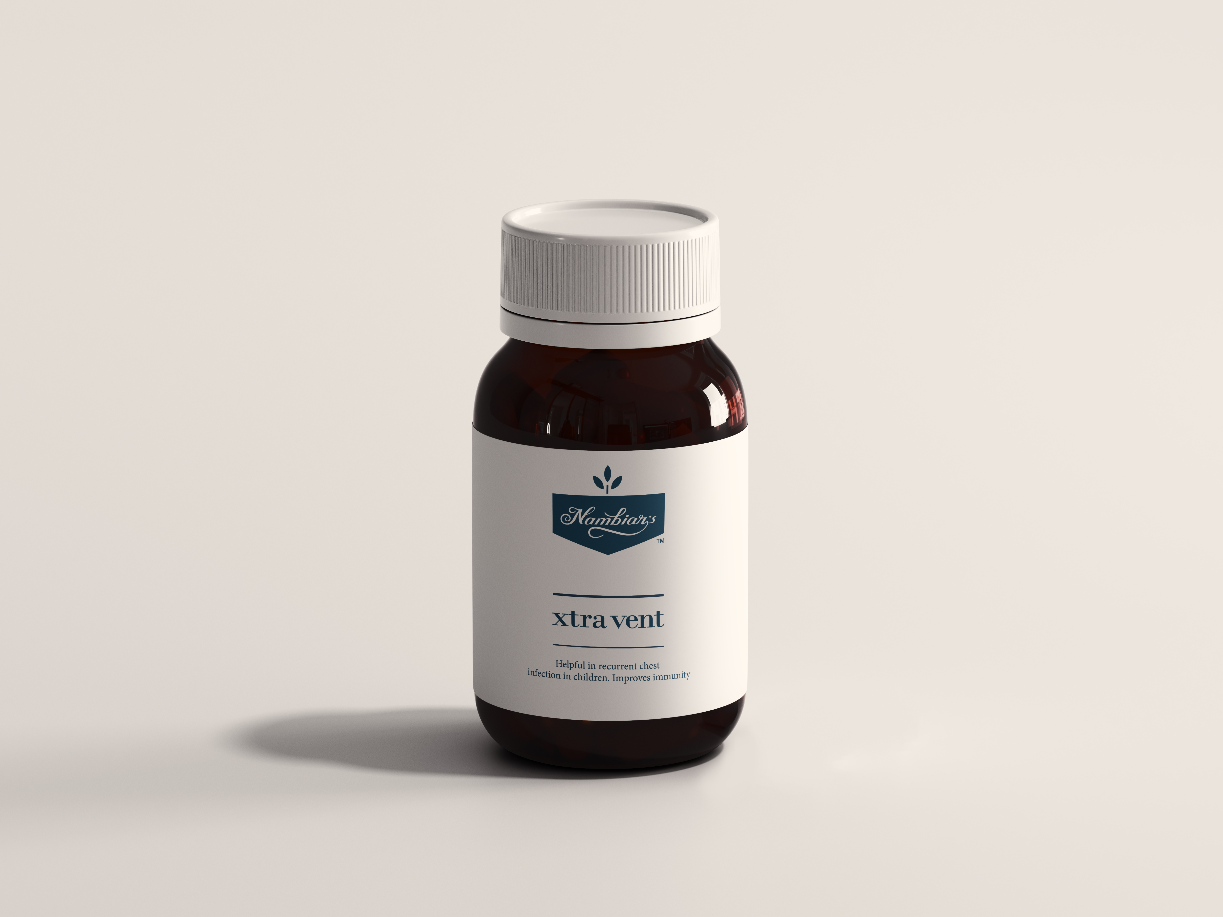 Nambiar's Xtra Vent herbal syrup bottle for children’s chest infection relief and immunity boosting